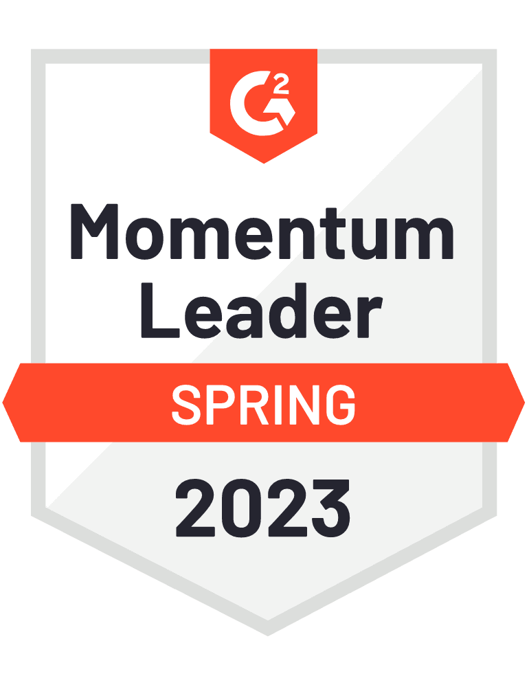 Momentum Leader Winter 2023 G2 Badge