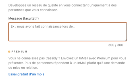 Message de connexion Linkedin - Cognism